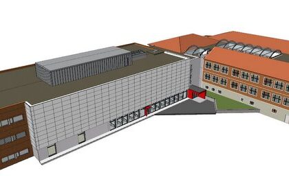 [b]TILBYGG:[/b] Slik blir det nye tilbygget på Mysen videregående skole [i](Foto: NCC)[/i]